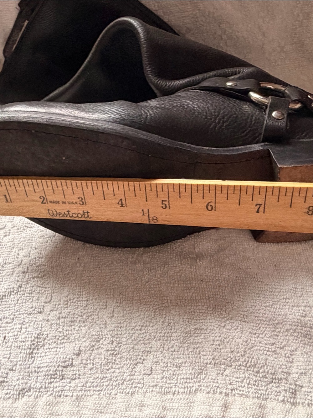 Frye Black Leather Harness Jenna Knee-High Boots - Picture 7 of 8